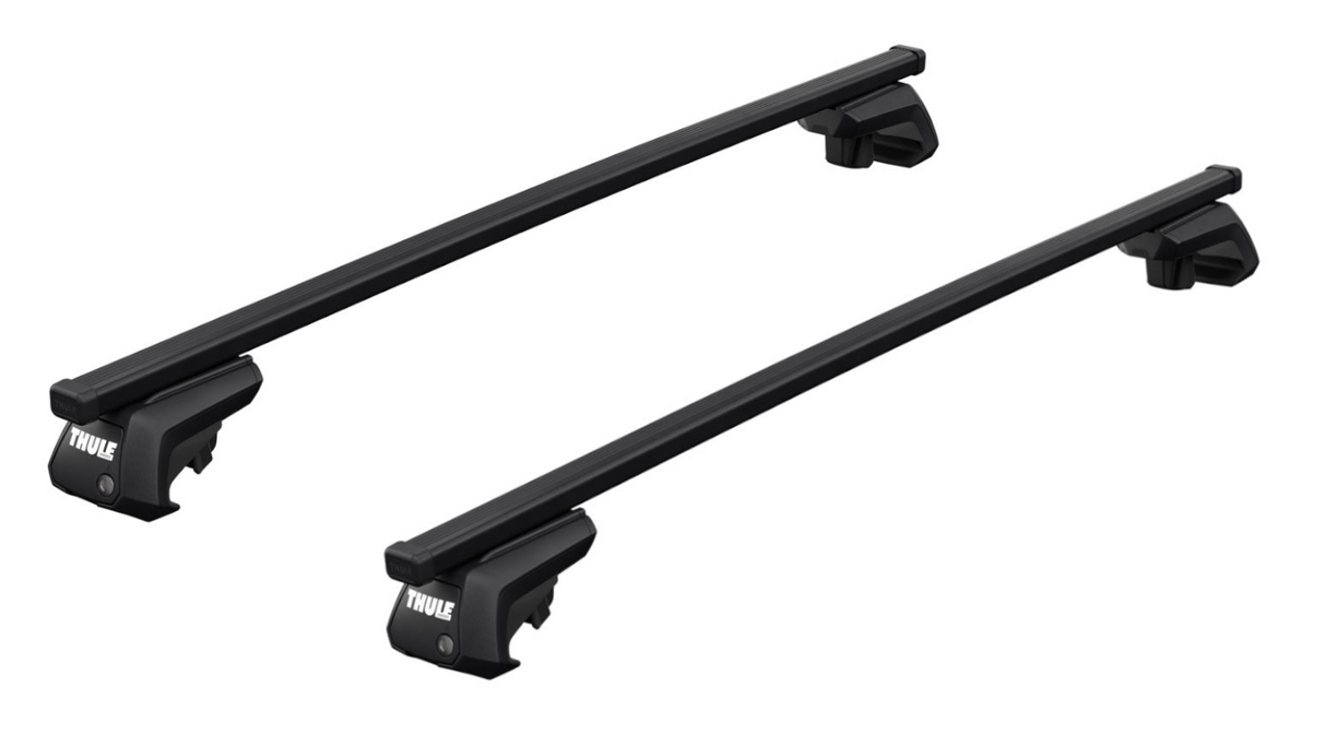 Thule EVO Roof Bars with 7104 raised rail foot pack and Thule Evo Square bars for the HYUNDAI iLoad 5-dr Van, 2008 on