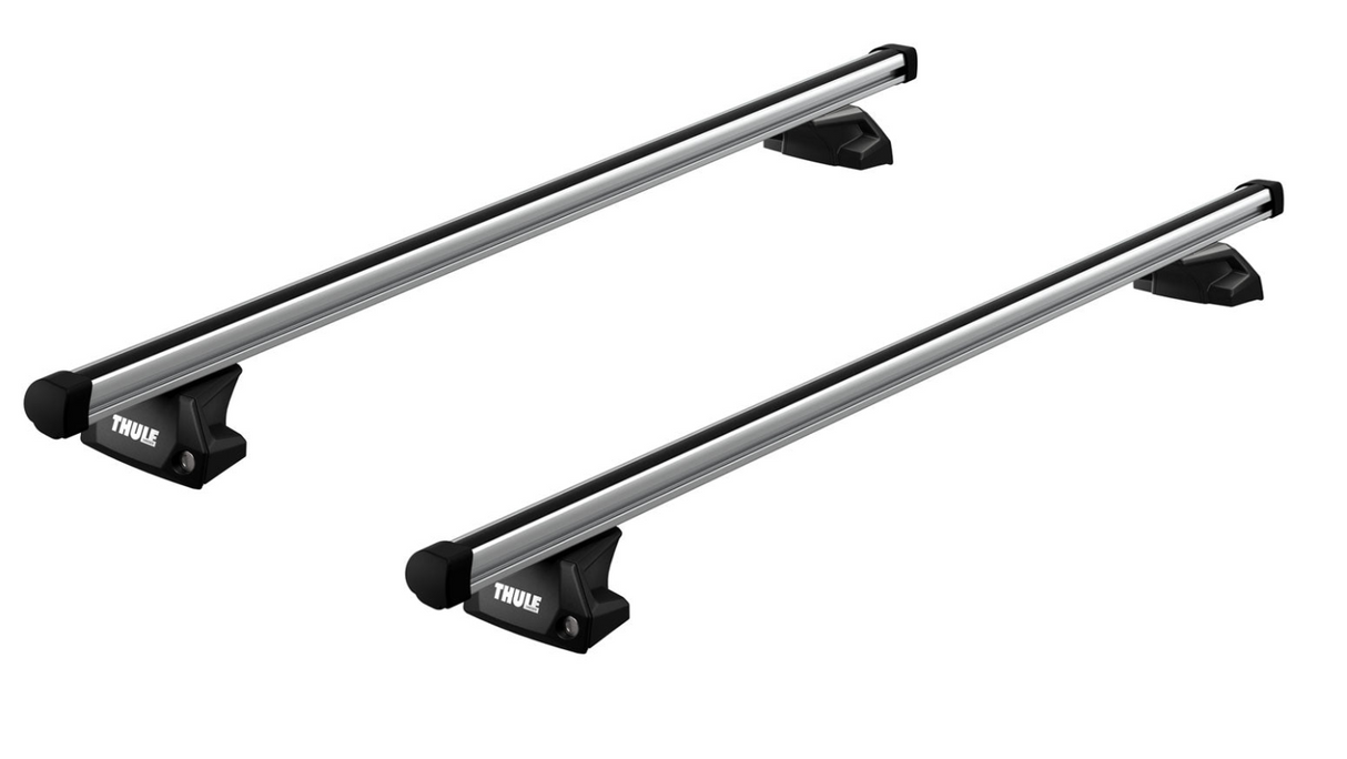 Thule Evo roof bar system for the HYUNDAI Tucson 5-dr SUV, 2015 - 2021 with 7106 flush rail foot pack and Thule ProBars