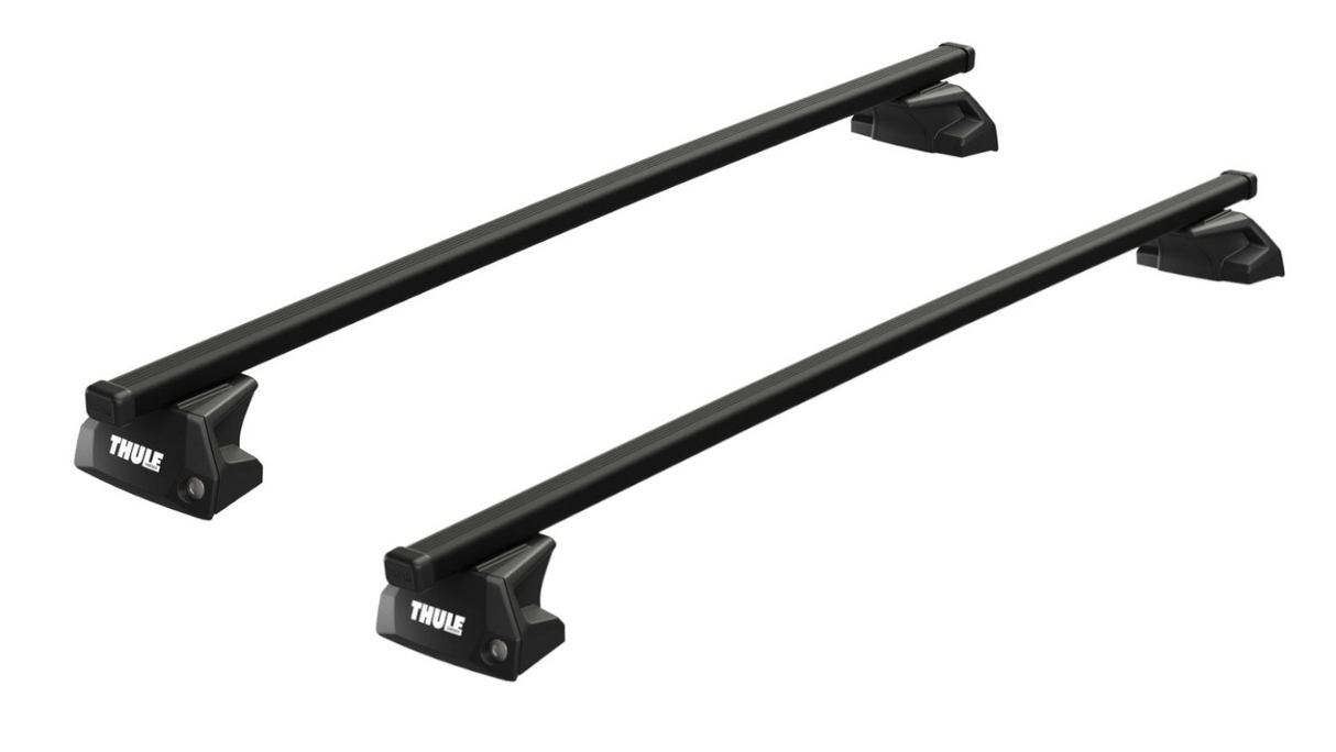 Thule Flush Rail system with Evo Square Roof Bars to fit FORD Focus 5-dr Estate, 2011 - 2018