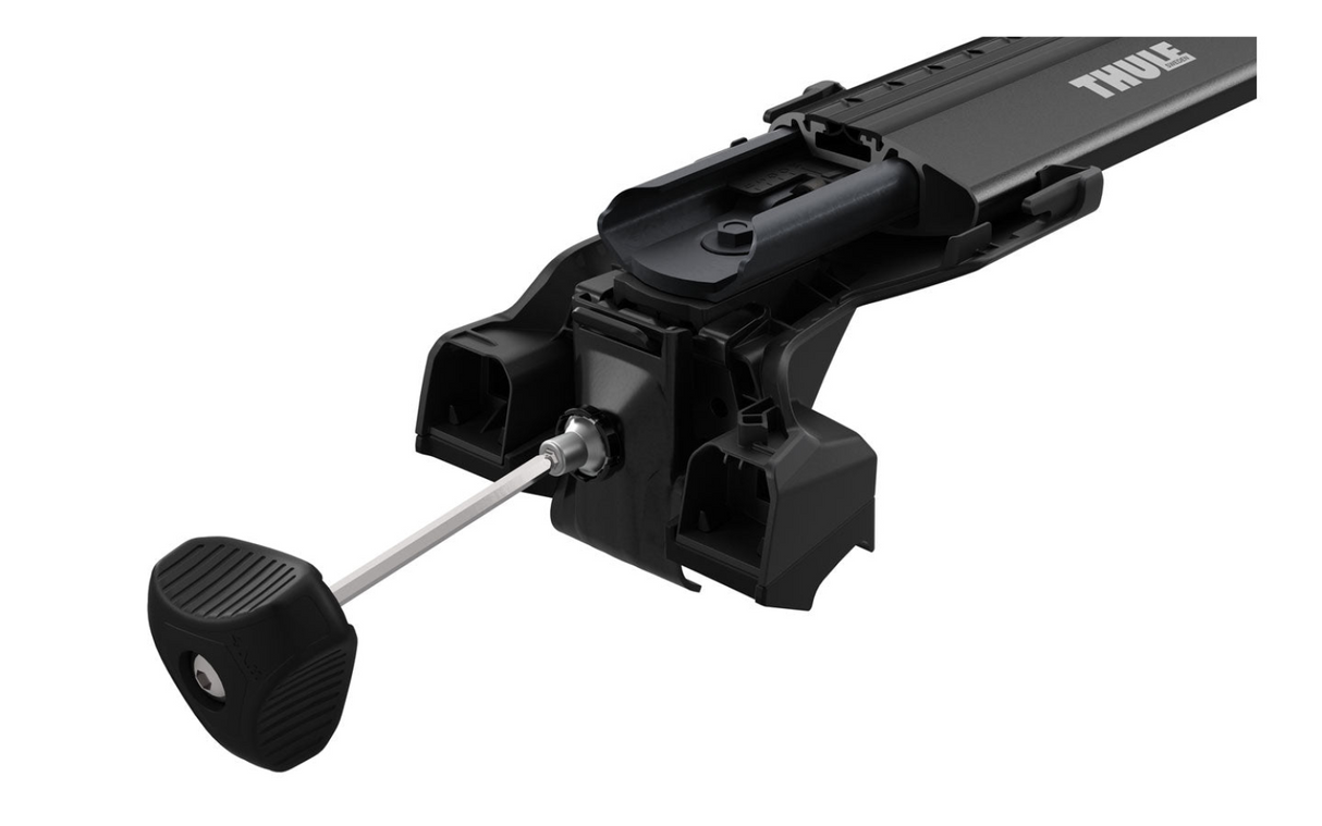 The HYUNDAI Tucson 5-dr SUV, 2015 - 2021 Thule WingBar Edge roof rack uses a torque key for correct fitting