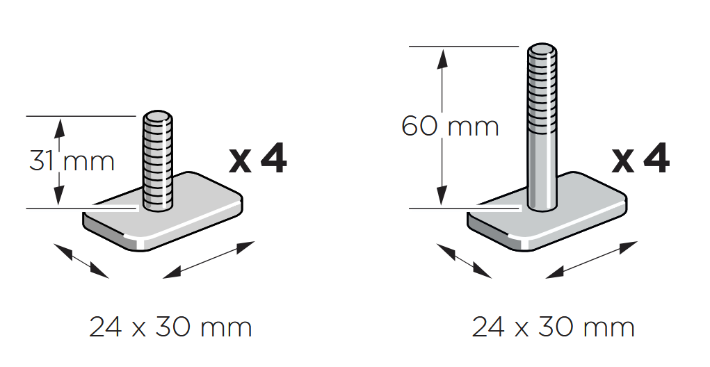 Thule SnowPack T-Track Adapter 8896