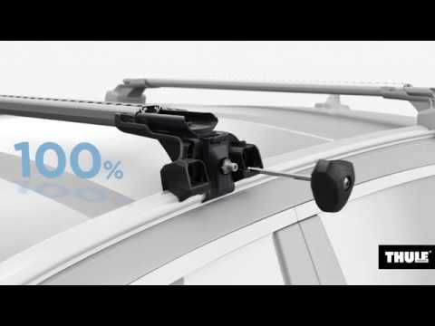 Thule Roof Rack for PEUGEOT 3008 5-dr SUV, 2017 - 2024 - Flush Rails (WingBar Edge Bars - Black)