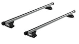 Thule Evo roof bar system for the DACIA Lodgy 5-dr MPV, 2012 on with 7106 flush rail foot pack and Thule ProBars