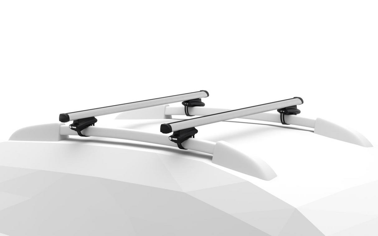 MERCEDES BENZ A-Class 3-dr Hatchback, 2004 - 2012 EVO ProBar Roof Rack by Thule - shown with 3 bars