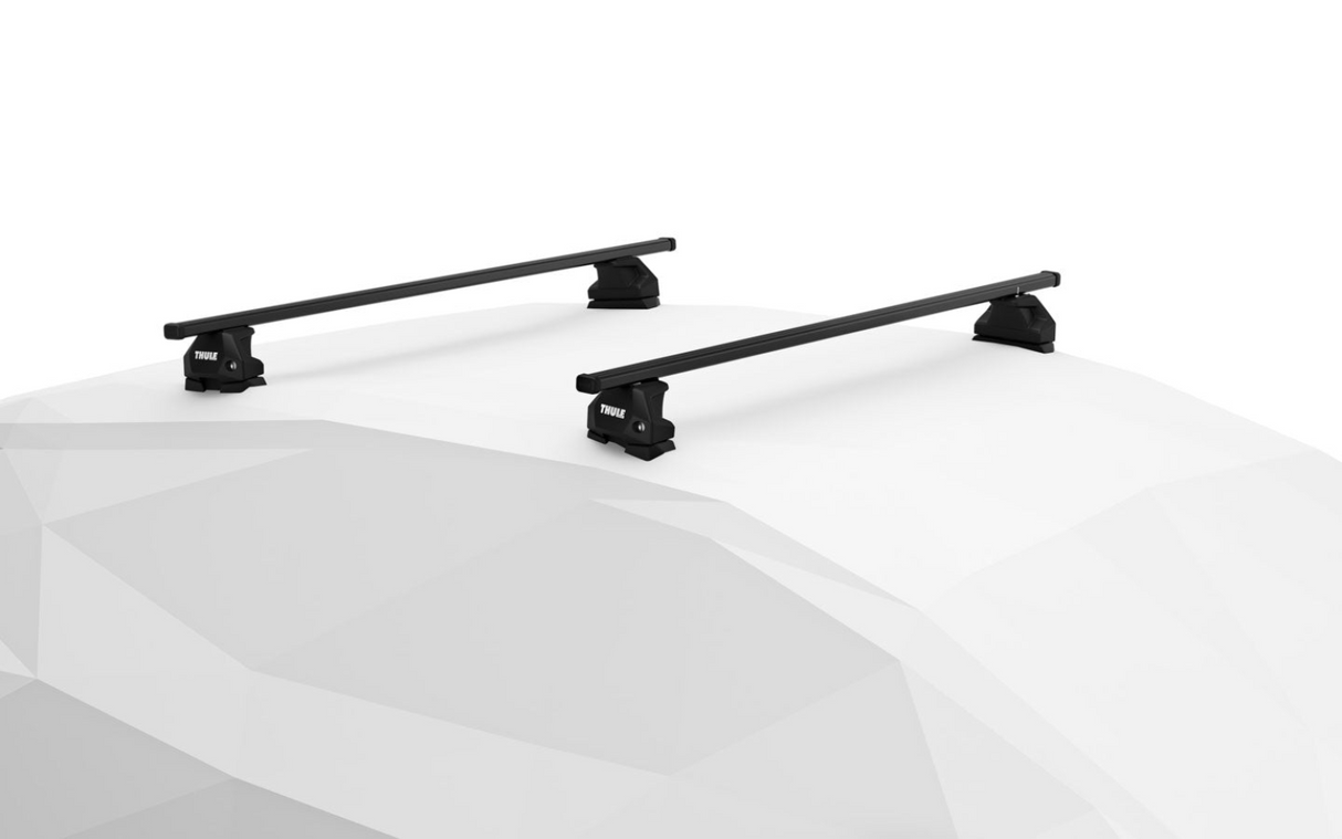 Thule Roof Rack with Evo SquareBars and Fixpoint 7107 foot pack to fit VOLKSWAGEN Caddy Life 4-dr MPV, 2021 on