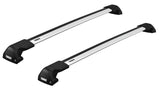 Thule WingBar Edge Silver roof bar system for the DACIA Sandero II 5-dr Hatchback, 2013 - 2020 with flush roof rails