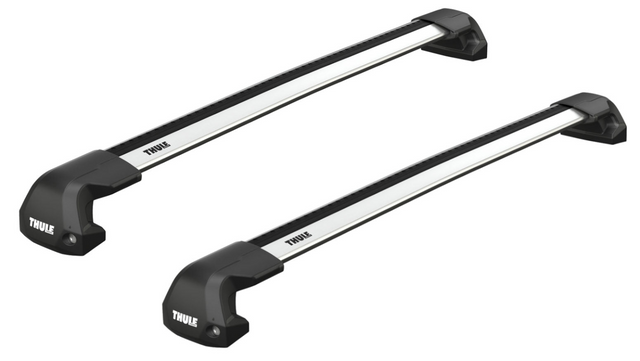 Thule WingBar Edge roof bar system for the MITSUBISHI Triton Double Cab 4-dr Pickup, 2015 - 2023 with fix point fitting kit and silver bars