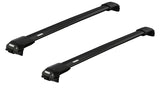 Black Thule WingBar Edge roof rail rack for the DACIA Bigster 5-dr SUV, 2025 on with raised roof rails