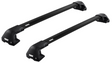 Black Thule WingBar Edge roof bars for the SKODA Rapid Liftback 5-dr Hatchback, 2013 - 2019 including 7205 footpack and black bars