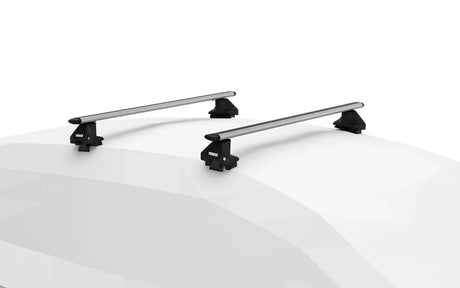 ISUZU D-Max 4-dr Space Cab, 2020 on Roof Rack with Thule Evo WingBars - low noise, aerodynamic bars