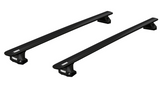 Black Thule Evo WingBar roof bars with fixpoint fixings for the MITSUBISHI L200 Double Cab 4-dr Pickup, 2015 - 2023 Roof Rack