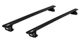 Black Thule Evo WingBar roof bars with fixpoint fixings for the MITSUBISHI Triton Double Cab 4-dr Pickup, 2015 - 2023 Roof Rack