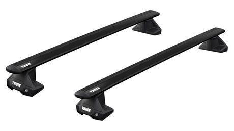 Black Thule WingBar Evo roof rack to fit the ISUZU D-Max 4-dr Crew Cab, 2020 on