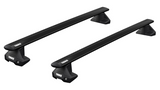 Black Thule WingBar Evo roof rack to fit the KIA K3 4-dr Saloon, 2018 on