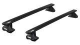 Black Thule WingBar Evo roof rack to fit the DAEWOO Lacetti Premiere 4-dr Saloon, 2009 - 2015