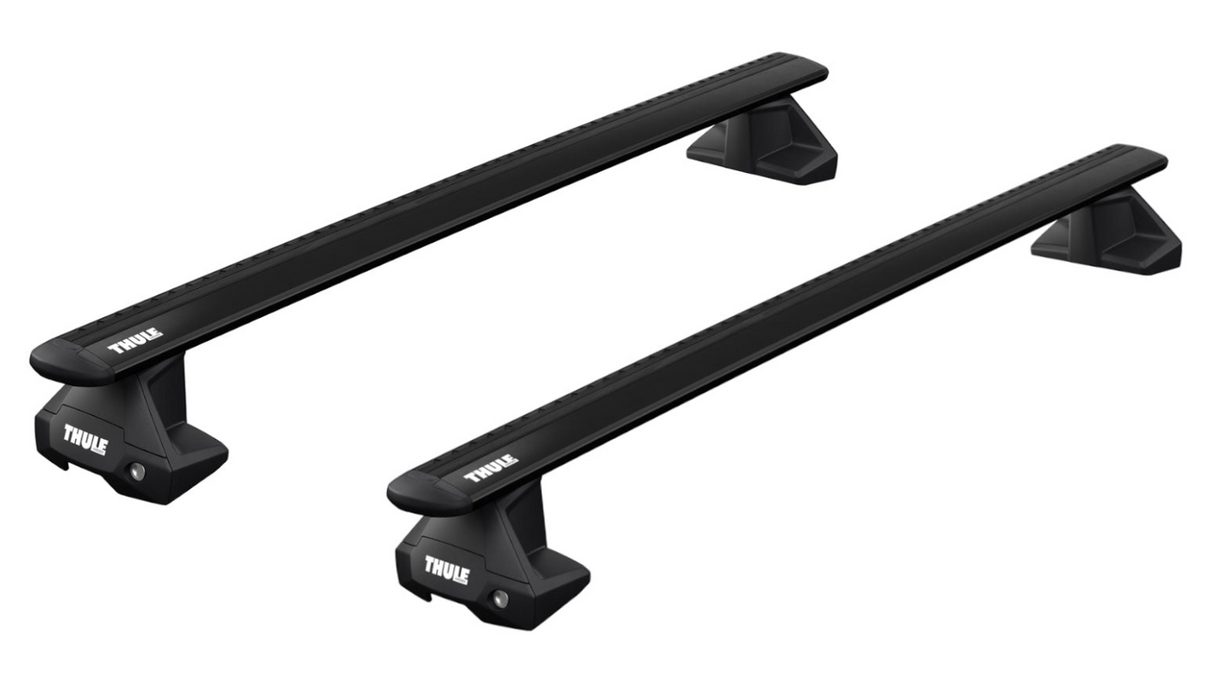 Black Thule WingBar Evo roof rack to fit the TOYOTA Prius + 5-dr Estate, 2012 - 2015