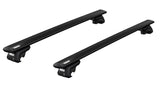 DACIA Logan 5-dr MPV, 2007 - 2012 Roof Rack with WingBar EVO bars and raised rail clamps