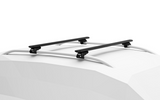 Thule 7104 raised rail roof bars with black Evo Wingbars to fit the HYUNDAI Getz Cross 5-dr Hatchback, 2006 - 2011